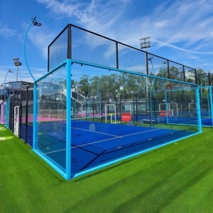 Pista de Pádel Panorámica de <span class=keywords><strong>Vidrio</strong></span> Templado con Estructura de Acero de Alta Calidad Personalizada, Pista de Pádel Profesional para Interiores y Exteriores - Product Image 3