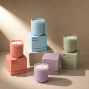 Envases de vidrio personalizados AIKUN para velas de lujo, frascos para hacer velas de 5oz, 8oz, 10oz, 12oz, frascos de vidrio únicos para decoración del hogar. - Product Image 1