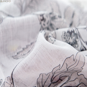 Nouveau design 100% polyester imprimé floral rideaux légers transparents rideau personnalisé pour le salon - Product Image 5