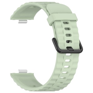Bracelet de montre intelligente Bracelet de remplacement souple Bracelet de sport pour <span class=keywords><strong>Huawei</strong></span> Fit 3 <span class=keywords><strong>4</strong></span> <span class=keywords><strong>Pro</strong></span> Argent Noir Boucle Bracelet de montre - Product Image 3