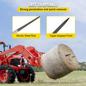 DB Wholesale 39 \ "Hay Spear 3600 Lbs Capacidad Quick Attach Square Hay Bale Spike 1 3/4 \" Black Coated Bale para granjas - Product Image 6