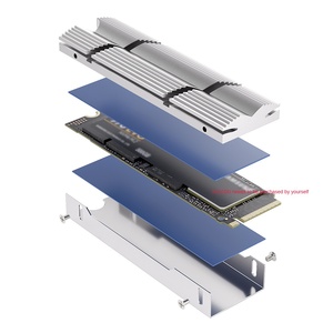 TEUCER <span class=keywords><strong>M</strong></span>.2-9 Aluminium Wärme leitende Rüstung 2280 NVMe PS5 Computer gehäuse verlängerung Kugellager lüfter Kühlung für SSD-Kühlkörper - Product Image 1