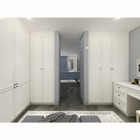 Armoires blanches compactes modernes, vestiaire en bois avec tiroirs, dressing, autre organisation de rangement de placard