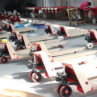 Chariot à palettes manuel robuste avec poignée ergonomique, capacité de 2 tonnes