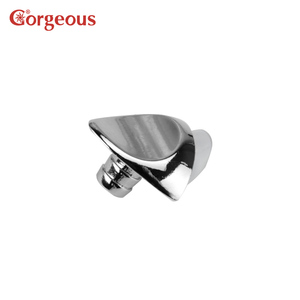 Cantik rak kaca dukungan pin penyangga braket klip kaca perangkat keras dinding Mount rak kaca pendukung - Product Image 6