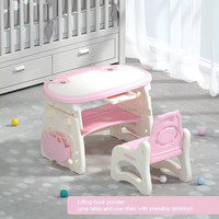 VSUCH Chaises de table pour bébé, Table d'étude en plastique multi-activités économique pour enfants, Table de jeu portable pour enfants pour fêtes, Vente en gros