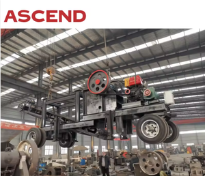 צלב הלסת ניידת לשלב מנוע דיזל רטט חגורת הזנה מסוע ומסך רטט על הטריילר הנייד עבור גרניט - Product Image 4