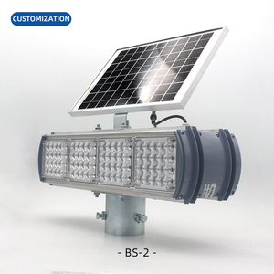 Faro Solare Lampeggiante LED Wireless a 2 Lati 5W - Luce di Allarme Bifacciale Protezione IP65 Grado Ingegneristico Portata Allarme >2000m Alluminio - Product Image 3