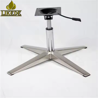 Base de chaise de bureau pivotante à 4 pieds réglable en chrome robuste avec rotation à 360° °   Rotation pour chaises de salle à manger et de bureau