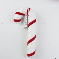 2025 nouveautés nouveau noël canne à sucre ornement arbre de noël suspendu mousse pendentif mariage blanc étincelle décoration