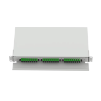 SC tipe 1U 24 Port UPC dipoles optik serat Panel Patch LC FTTX jaringan ODF telekomunikasi Model FTTH Splitter Fiber Optic peralatan
