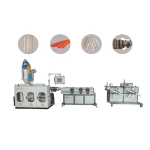 Bathroom Wash Basin Drain Hose Machine/Flexible Waste Drain Plastic Pipe Corrugated Pipe Making Machine