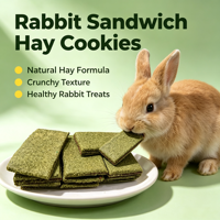 Friandises pour lapins, biscuits au foin pour cochons d'Inde et chinchillas, collations interactives pour animaux de compagnie, personnalisables