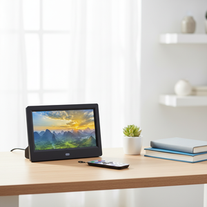 Cadre numérique miniature moderne de 7 pouces, affichage en boucle électronique <span class=keywords><strong>avec</strong></span> prise en charge de la vidéo et du MP3, en plastique ABS - Product Image 1