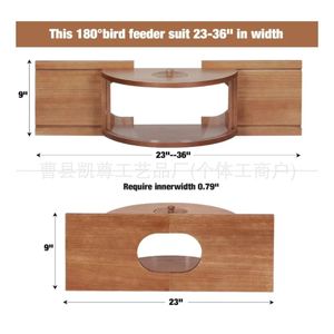 Ventana de madera para nido de pájaros, comedero para pájaros, ventana de observación ajustable, caja para pájaros colgante para interiores, casa para pájaros de madera maciza - Product Image 4