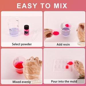 LE.Q.U Poudre de paillettes néon rose lumineuse 12 couleurs, poudre flash UV pour la décoration des ongles et l'artisanat - Product Image 4