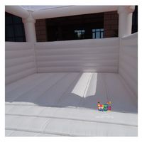 Château gonflable blanc de 13x13 pieds avec auvent supérieur, en PVC de qualité commerciale, taille et couleur personnalisables