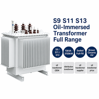 Transformateur de distribution immergé dans l'huile Wanbo-528 S11 S13 de 10 kVA à 3150 kVA, à ailettes ondulées, étanche, ONAN, enroulement en cuivre
