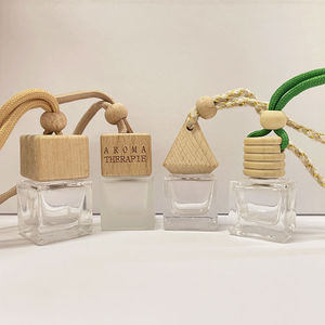 Clear Glass 8ml Luxury Elegant Design Car Perfume <b>Bottles</b> Empty Diffuser Screw Cap Screen Printing Hanging <b>Bottle</b> - Product Image 3