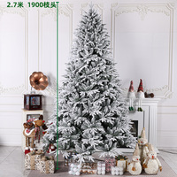 Arbre de Noël artificiel en pin floqué à fibres optiques, pré-éclairé, écologique, pour usage intérieur, emballage personnalisé, vente en gros Wwyg