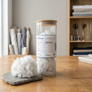 Rembourrage écologique hautement résistant en polyester recyclé 100 %, fibres creuses conjuguées siliconées, anti-abrasion et anti-boulochage - Product Image 1