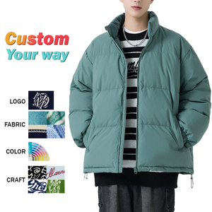 El nuevo grueso de gama alta es una chaqueta de plumón de algodón de manga larga con cuello de pie para hombres y mujeres - Product Image 1