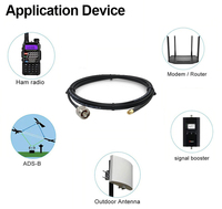 Cable Coaxial LMR195, Conector SMA Macho a N Macho, Baja Pérdida, Adaptador de Antena, Cable RF