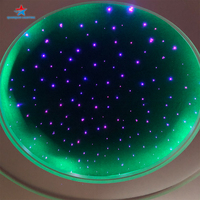 Plafonnier LED RGBW à fibres optiques 0,75 mm effet ciel étoilé avec télécommande/Wi-Fi/contrôle par application, indice de protection IP54, idéal pour hall d'hôtel