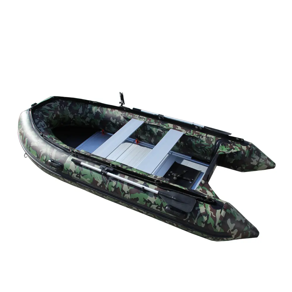 Camouflage pvc tessuto 3.6m di Alluminio Gonfiabile Barca A Remi Per La pesca