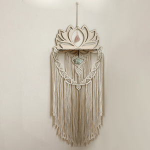 Arte de Pared de Algodón con Forma de Loto, Estilo Bohemio Irregular, Moderno y Minimalista, Decoración Costera, Envío Directo - Product Image 3