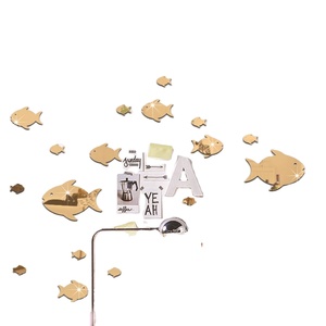 Nouvel autocollant mural 3D amovible en forme de poissons marins, effet miroir, décalcomanie DIY pour la décoration intérieure - Product Image 4