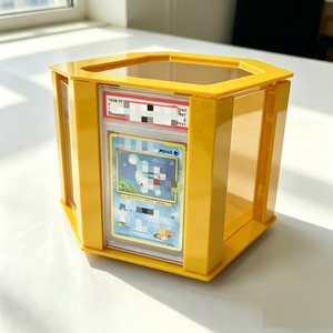 Wholesale High Quality Rotating Acrylic Display <b>Stand</b> Custom Easy Assembly Trading Card Grading Slab For <b>Desktop</b> Display - Product Image 6
