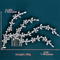 YouLaPan Modischer Braut-Kopfschmuck Handgefertigte Strass-Haarkämme Hochzeits-Party Haaraccessoires Ornamente Kopfschmuck HP568