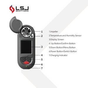 Stazione Meteorologica Portatile IP67 HW01 con Anemometro Digitale, Bussola, Indice di Stress Termico, Densità e <span class=keywords><strong>Altitudine</strong></span> per Servizi di Soccorso - Product Image 1