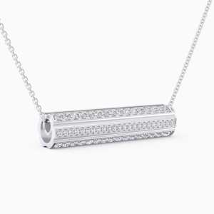 จี้ทองคำแท้ 14K/18K/22K ประดับเพชรด้านข้าง สามารถปรับแต่งได้ เพชรเพาะเลี้ยงในห้องปฏิบัติการ ความใส VVS-SI สี G หรูหรา สำหรับทั้งชายและหญิง ทรงบริลเลียนท์ - Product Image 4