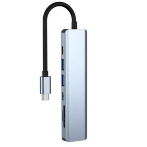 Hub USB C 7-en-1, <span class=keywords><strong>adaptateur</strong></span> 4K avec lecteur de carte SD TF, station d'accueil multiport Type C pour MacBook Pro - Product Image 2