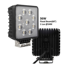 Luz de Trabajo LED BRTLED para Excavadora, Cuadrada, 4.3 Pulgadas, 12V 24V, IP68 Impermeable, Económica, Agrícola, Haz de Luz Amplio, Delgada, para Tractor, 3600LM - Product Image 3
