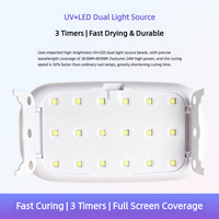 Lámpara UV LED de 24W para Uñas, Terapia de Luz Roja, Modo de Bajo Calor Sin Dolor, Pantalla LCD, Material ABS, Uso Doméstico y Profesional, Logotipo Personalizado OEM