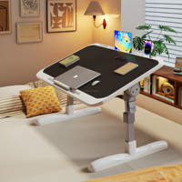 Table de lit pliante en bois pour ordinateur portable, petite table d'étude pour la maison