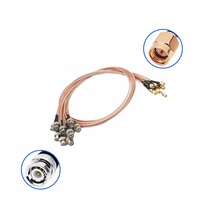 Conector RF BNC a SMA macho-Macho, cable de puente de osciloscopio Q9, extensión coaxial RG316 de 50Ω (0-3GHz)