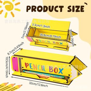 Lindo Portalápices de Dibujos Animados, Caja de Almacenamiento Multifuncional, Material Escolar, Portalápices de Madera, Regreso a Clases - Product Image 2