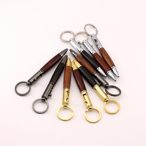 Cool baril en bois gravé logo boulon <span class=keywords><strong>action</strong></span> <span class=keywords><strong>stylo</strong></span> pistolet <span class=keywords><strong>stylo</strong></span> extérieur avec porte-clés - Product Image 4