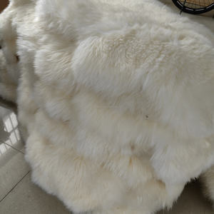 Ekstra büyük avustralya doğal uzun saç koyun postu kilim saf beyaz kabarık Pelt için yatak odası/oturma odası veya otomatik döşeme - Product Image 6