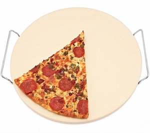 Accessoires pour <span class=keywords><strong>pizza</strong></span> maison, pierre rectangulaire avec un support, le meilleur compagnon de barbecue, argile ronde, carré en cordierite, 28 cm, outils de cuisson - Product Image 1