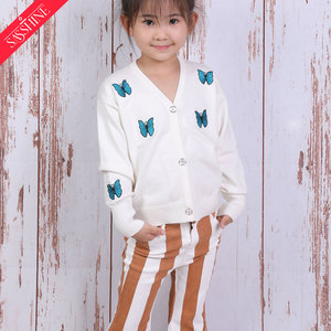 Cardigan del maglione Button-down della farfalla della ragazza su ordinazione di alta qualità di vendita calda - Product Image 3