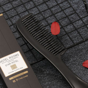 Peigne d'hôtel jetable de qualité supérieure pour chambres de luxe 5 étoiles-Peigne de massage écologique Fourniture en vrac avec logo personnalisé - Product Image 2