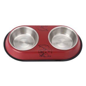 Ambientalmente amigável <span class=keywords><strong>Pet</strong></span> Supplies aço inoxidável tigela dupla comida alimentador de água <span class=keywords><strong>Oval</strong></span> Iron <span class=keywords><strong>Pet</strong></span> <span class=keywords><strong>Food</strong></span> Storage <span class=keywords><strong>Container</strong></span> para - Product Image 3