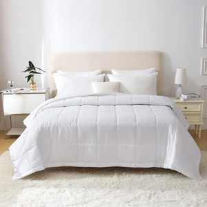 Bianco piumino alternativo piumino inserto trapuntato per tutte le stagioni <span class=keywords><strong>piumoni</strong></span> da letto matrimoniale coperta invernale spessa King Queen Size - Product Image 1