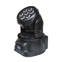 Mini projecteur LED RVBW 7x10W DMX Wash Beam pour scène, idéal pour les événements DJ