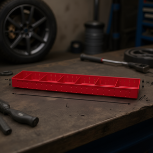 Bandeja de Plástico Roja 5003 RB2, Contenedor de Almacenamiento Automotriz, Largo, Dimensiones L H Q - Product Image 3